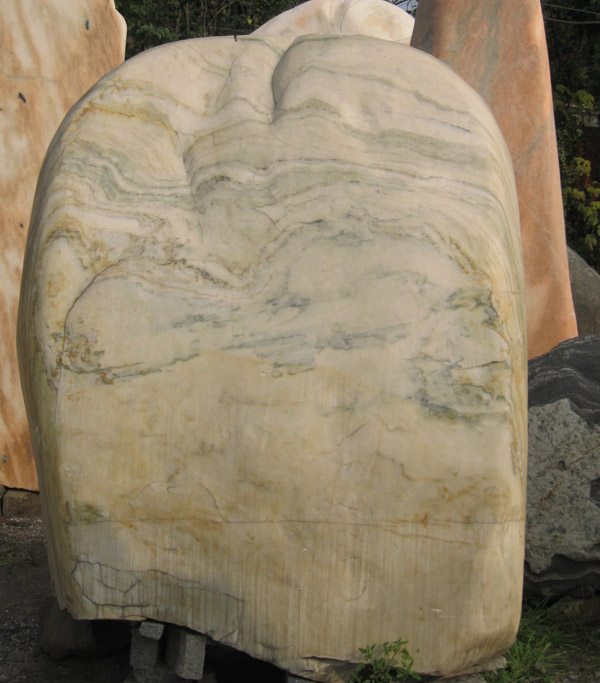 晚霞红景观石014