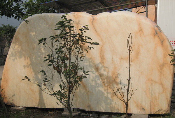 晚霞红景观石023